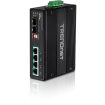 TRENDNET - TI-PG62B - 6-port hardened Industrial Gigabit PoE+ Switch /w 2 SFP (Boost Voltage from 12/24/48/VDC to 55VDC)