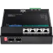TRENDNET - TI-PG62F - 6-Port Industrial Gigabit PoE+ Wall-Mounted Front Access Switch