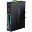 TRENDNET - TI-PGM102 - 10-port Industrial Gigabit PoE+ DIN-Rail Switch -20° – 65°C (-4° – 149°F)