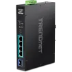 TRENDNET - TI-PGM541 - 5-port Industrial Gigabit PoE+ DIN-Rail Switch -20° – 65°C (-4° – 149°F)
