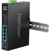 TRENDNET - TI-PGM541 - 5-port Industrial Gigabit PoE+ DIN-Rail Switch -20° – 65°C (-4° – 149°F)