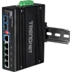 TRENDNET - TI-UPG62 - 6-Port Hardened Industrial Gigabit Ultra PoE DIN-Rail Switch