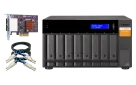 QNAP - TL-D800S-US - 8-bay desktop SATA JBOD expansion unit with a QXP-800eS-A1164 PCIe SATA host card and 2 SFF-8088 to SFF-8088 SAS/SATA 6Gb/s external cables