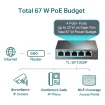 TP-Link - TL-SF1005P - 5-Port 10/100Mbps Desktop Switch with 4-Port PoE+