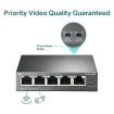 TP-Link - TL-SF1005P - 5-Port 10/100Mbps Desktop Switch with 4-Port PoE+