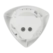 Hanwha - TNV-7011RC - Wisenet T powered by Wisenet 5 network outdoor IR corner mount camera, 3MP, 2048*1536 @ 30fps, 2.8mm fixed lens (102°*75°), 940nm IR 32', built-in mic, triple codec H.265/H.264/MJPEG with WiseStream II technology, 120dB WDR, adv