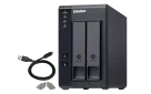 QNAP - TR-002-US - 2-bay 3.5" SATA HDD USB 3.1 Gen2 10Gbps type-C hardware RAID external enclosure. USB-C to USB-A cable included. Expansion unit for QNAP NAS, Windows, Mac, Linux computers