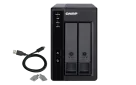 QNAP - TR-002-US - 2-bay 3.5" SATA HDD USB 3.1 Gen2 10Gbps type-C hardware RAID external enclosure. USB-C to USB-A cable included. Expansion unit for QNAP NAS, Windows, Mac, Linux computers