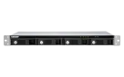QNAP - TR-004U-US - QNAP 4-bay 1U 12" short-depth rackmount 3.5" SATA HDD USB 3.0 type-C hardware RAID external enclosure