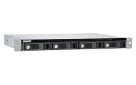 QNAP - TR-004U-US - QNAP 4-bay 1U 12" short-depth rackmount 3.5" SATA HDD USB 3.0 type-C hardware RAID external enclosure
