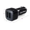Cyber Power - TR22U3A - Travel Charger - (2) USB 3.1A Shared Ports and DC Auto Power Plug
