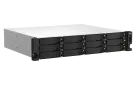 QNAP - TS-1264U-RP-8G-US - QNAP 2U 12-bay NAS/iSCSI IP-SAN, Intel Celeron 4C/4T (up to 2.7GHz), 8GB RAM On-Board, 2.5GbE LAN, 4K HDMI v1.4b, PCIe Expansion Slot, Redundant PSU