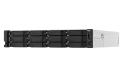 QNAP - TS-h1887XU-RP-E2334-16G-US - QNAP 18-Bay 2U Rackmount NAS, Intel Xeon E-2334 4C/8T 3.4 GHz processor (boost up to 4.8 GHz), 16 GB ECC DDR4, 2 x 2.5"/3.5" SATA 6Gbps HDD/SSD + 6 x 2.5" SATA 6Gbps, 10GBASE-T, 2.5GbE RJ45, USB 3.2 Gen2, PCIe Gen4