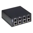 Vigitron - Vi50004 - 4-Port MaxiiFiber™ 1G Ethernet Media Converter, Powered by PoE or 12VDC @ 3A PS