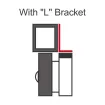 SECO-LARM - E-941S-600B/LQ - Black L-Bracket for 600-lb Series Electromagnetic Locks