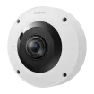Hanwha - XNF-9013RV - Powered by WN7, 1/2.3" 12MP CMOS, Max resolution 3008x3008 @ 30FPS, 1.08mm fixed focal lens, Stereo graphic type lens, enhanced resolution for the peripheral regions, H.265, H.264, MJPEG codec supported, Fisheye, Single panorama