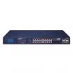 Planet - FGSW-2022VHP - 12-Port 10/100TX 802.3at PoE + 4-Port 10/100TX 802.3bt PoE + 2-Port Gigabit TP + 2-Port SFP Ethernet Switch with LCD Management