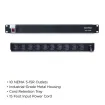 Cyber Power - CPS1215RM - 120 V, 50Hz/60Hz, NEMA 5-15P plug, 10 NEMA 5-15R, 1U Rackmount, 15 ft Cord
