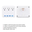 Cyber Power - P3WU - 3 AC Outlet Wall Tap 125V with 4 Lighted 4.2A USB Charging Ports 