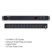 Cyber Power - PDU15M2F12R - 15A (Derated to 12A), 120 V, 50Hz/60Hz, NEMA 5-15P plug, 14 NEMA 5-15R, 1U Rackmount, 15 ft Cord, Limited Lifetime Warranty