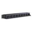 Cyber Power - PDU15M2F8R - 15A (Derated to 12A), 120 V, 50Hz/60Hz, NEMA 5-15P plug, 10 NEMA 5-15R, 1U Rackmount, 15 ft Cord, Limited Lifetime Warranty