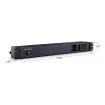 Cyber Power - PDU15M2F8R - 15A (Derated to 12A), 120 V, 50Hz/60Hz, NEMA 5-15P plug, 10 NEMA 5-15R, 1U Rackmount, 15 ft Cord, Limited Lifetime Warranty