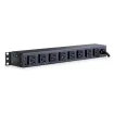 Cyber Power - PDU20M2F8R - 20A (Derated to 16A), 120 V, 50Hz/60Hz, NEMA 5-20P plug, 10 NEMA 5-20R, 1U Rackmount, 15 ft Cord, Limited Lifetime Warranty