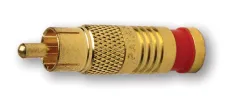 Platinum Tools - 18055 - RCA-Type Gold SealSmart Coaxial Compression Connectors RG 59 Red (Bulk Package 25pc/Bag)