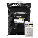 Simply 45 - S45-3204W-25 - 4 Port White Keystone Wall Plate, Standard, Single Gang, UL - 1EA/Bag, 25/Pack