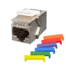 Simply 45 - S45-3270 - Cat6 STP Keystone Feed-Thru Coupler - w/6-Color Snap-On ID Bars Included. 1ea/bag