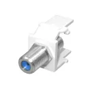 Simply 45 - S45-3209W - F-Connector (3Ghz) Keystone Snap-In Inserts, Female-to-Female, Gold Plated, UL - 1EA/BAG