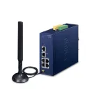 Planet - LCG-300-US - IP30 Industrial IoT LoRaWAN Gateway with 5-Port 10/100/1000T - US915 MHz