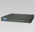 Planet - GS-5220-24T4XVR - L3 24-Port 10/100/1000T + 4-Port 10G SFP+ Managed Ethernet Switch with LCD Touch Screen and Redundant Power