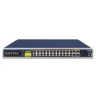 Planet - IGS-6325-24P4S - Industrial L3 24-Port 10/100/1000T 802.3at PoE + 4-Port Shared 100/1000X SFP Managed Ethernet Switch (-40~75C)