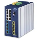 Planet - TSN-6325-8T4S4X - Industrial L3 8-Port 10/100/1000T + 4-Port 1G/2.5G SFP + 4-Port 10GBASE-X SFP+ Managed TSN Ethernet Switch