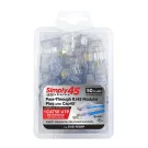 Simply 45 - S45-1501P - PROSeries Pass Through Blue Tint - Cat5e UTP with Cap45 - 50pc Clamshell 