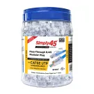 Simply 45 - S45-1505 - Pass Through Blue Tint - Cat5e UTP - 500pc Jar 