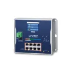 Planet - WGS-5225-8P2SV - Industrial L2+ 8-Port 10/100/1000T 802.3at PoE + 2-Port 100/1000X SFP Wall-mount Managed Switch