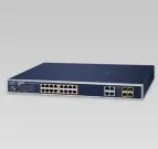Planet - WGSW-20160HP - L2+ 16-Port 10/100/1000BASE-T 802.3at PoE + 4-Port Gigabit TP/SFP Combo Managed Switch