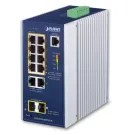 Planet - IGS-4215-8UP2T2S - Industrial 8-Port 10/100/1000T 802.3bt PoE + 2-Port 10/100/1000T + 2-Port 100/1000X SFP Managed Switch