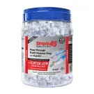 Simply 45 - S45-1505P - PROSeries Pass Through Blue Tint - Cat5e UTP with Cap45 - 500pc Jar 