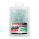 Simply 45 - S45-1601P - PROSeries Pass Through Green Tint - Cat6 UTP with Cap45 - 50pc Clamshell