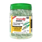 Simply 45 - S45-1605 - Pass Through Green Tint - Cat6 UTP - 500pc Jar