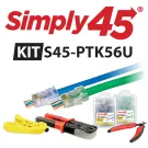 Simply 45 - S45-PTK56U - Pass Through Series Cat5e/6 UTP Starter Kit, 1ea (S45-1501, S45-1601, S45-C100, S45-801 & S45-S01YL) - Boxed