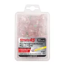Simply 45 - S45-1701P - PROSeries Pass Through Red Tint, Hi/Lo Stagger - Cat6/6a UTP with Cap45 - 50pc Clamshell