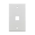 Simply 45 - S45-3201W - 1 Port White Keystone Wall Plate, Standard, Single Gang, UL - 1EA/BAG
