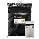 Simply 45 - S45-3202W-25 - 2 Port White Keystone Wall Plate, Standard, Single Gang, UL - 1EA/Bag, 25/Pack
