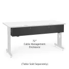 Kendall Howard - 5500-3-100-72 - 72" Training Table Cable Management Enclosure