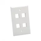 Platinum Tools - 604WH-25 - Wall Plate, Standard, 4 Port, White 25pc/Installer Pack