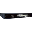 GeoVision - 84-APOE241-C01U - 24-port Gigabit 802.3at+ 2 RJ45 uplink port +2 SFP uplink port Easy Web Smart PoE Switch